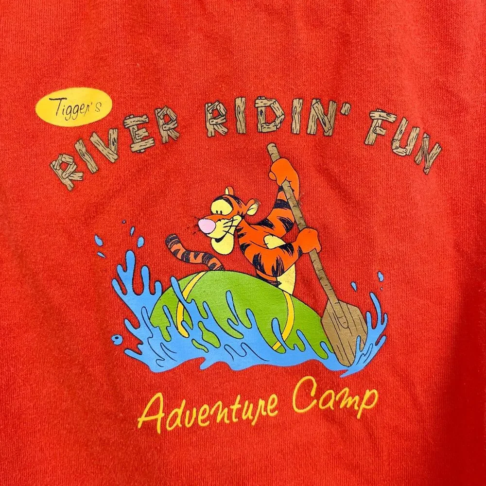 Vintage Y2K Disney Tigger's River Ridin' Fun Adventure Camp Bodysuit 12 Months